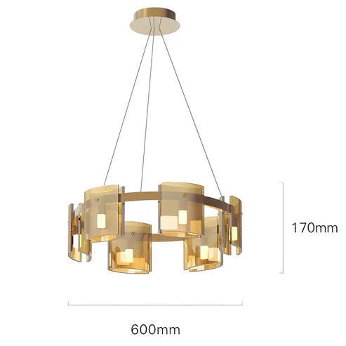 Tyro™ | Smoky Glass Modern Chandelier
