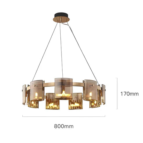 Tyro™ | Smoky Glass Modern Chandelier