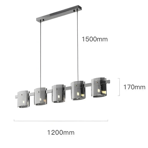 Tyro™ | Smoky Glass Modern Chandelier