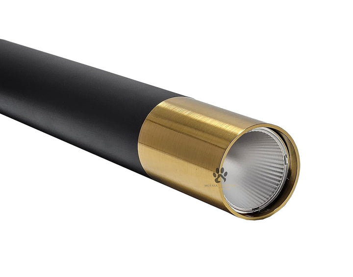 Yvida™ | Black Brass Tube Pendelleuchte