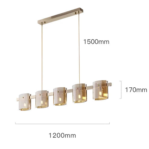 Tyro™ | Smoky Glass Modern Chandelier
