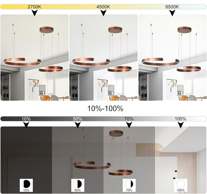 Vaya™ | Minimalistischer LED-Ring-Kronleuchter