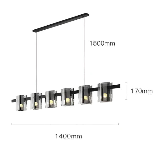 Tyro™ | Smoky Glass Modern Chandelier