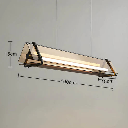 Velino™ | Industrielle Dreiecksleuchte aus Glas