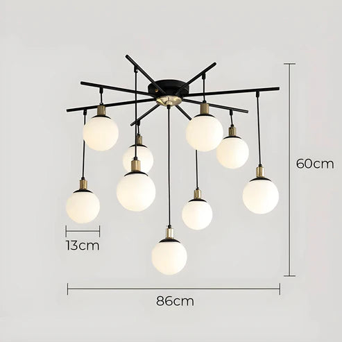 Reva™ | Nordic Multi-Light Glass Chandelier