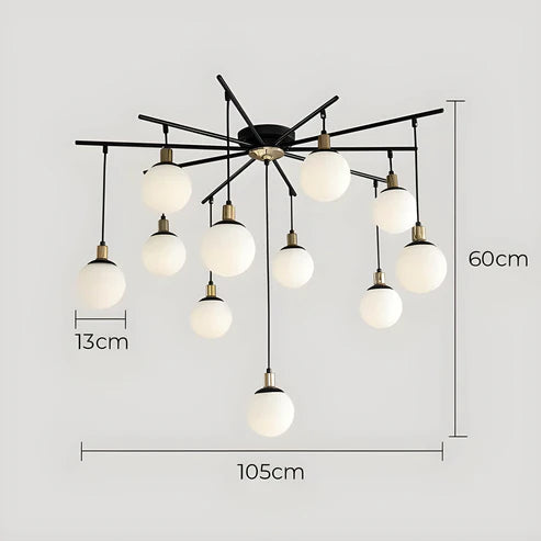 Reva™ | Nordic Multi-Light Glass Chandelier