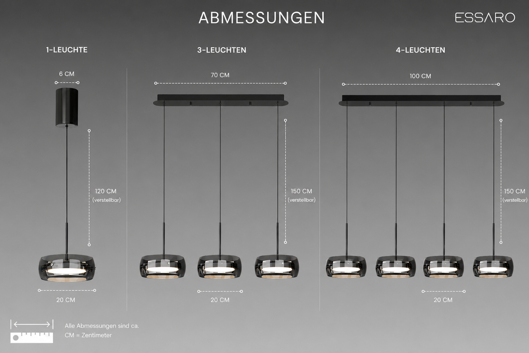 Esraa | Glas Pendelleuchte