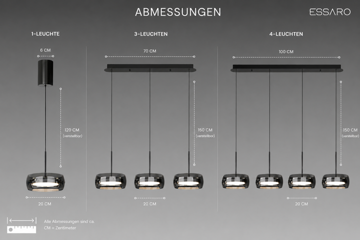 Esraa | Glas Pendelleuchte