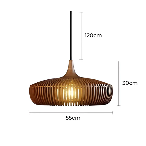 Velora ™ | Rustikale Holz-Pendelleuchte