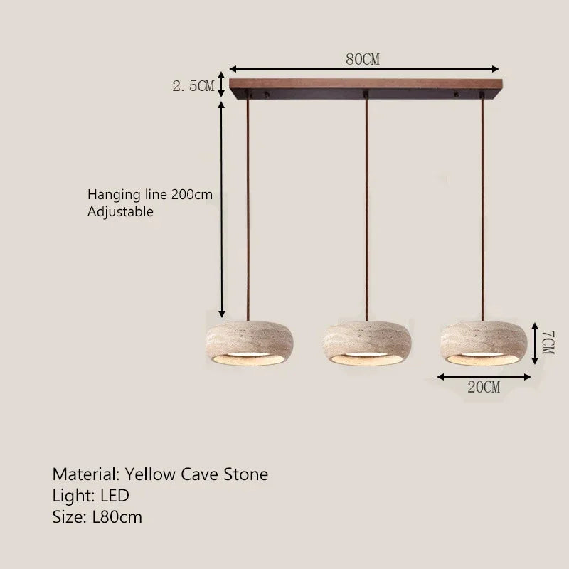 Feldor™ | LED-Pendelleuchte aus Stein