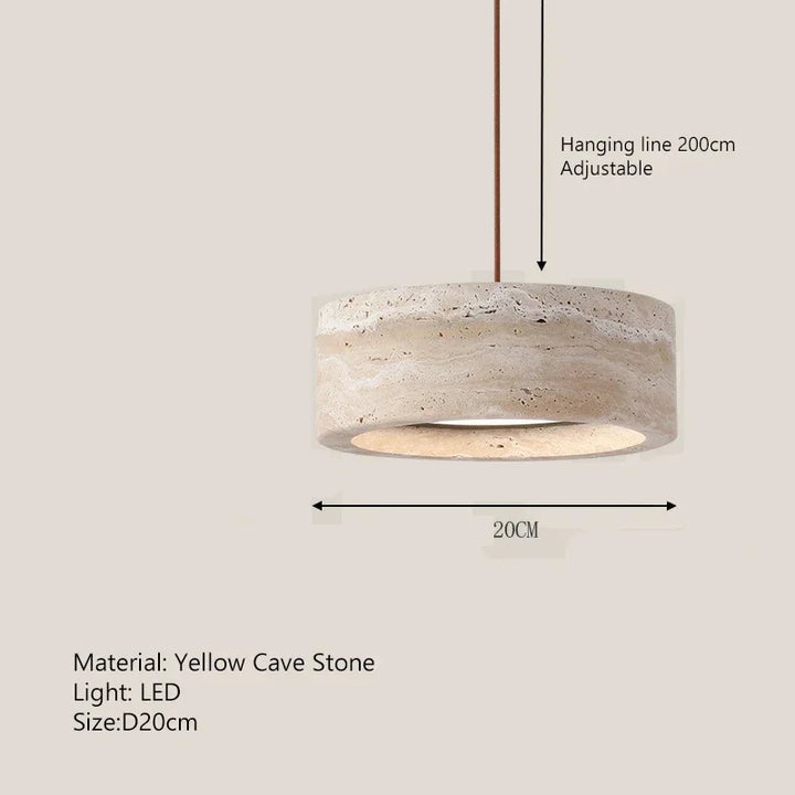 Feldor™ | LED-Pendelleuchte aus Stein