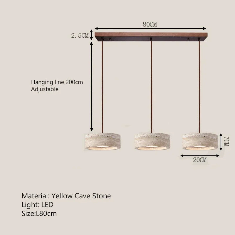 Feldor™ | LED-Pendelleuchte aus Stein