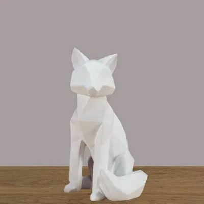 Amara™ | Geometrische Fuchs-Familien-Skulptur
