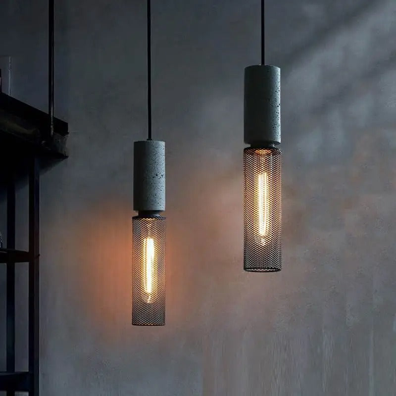 Soluvia™ | Industrielles Zement-Pendelleuchten-Set