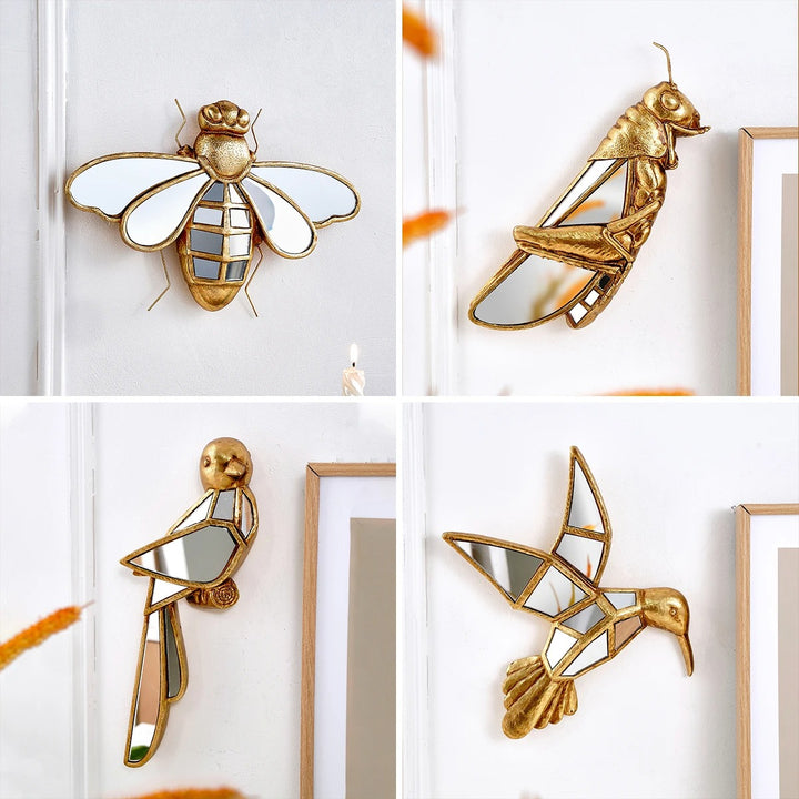 Noa™ | Verspiegelte Kolibri-Wanddekoration