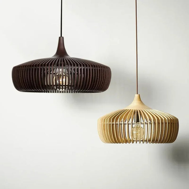 Velora ™ | Rustikale Holz-Pendelleuchte