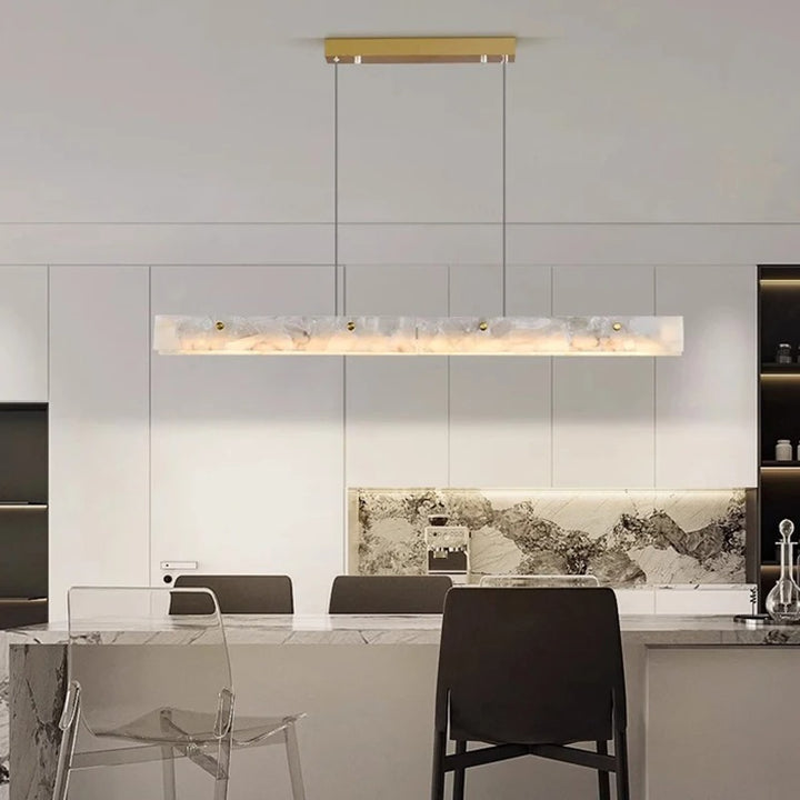 Yilan™ | Moderne lineare Marmor-Hängeleuchte