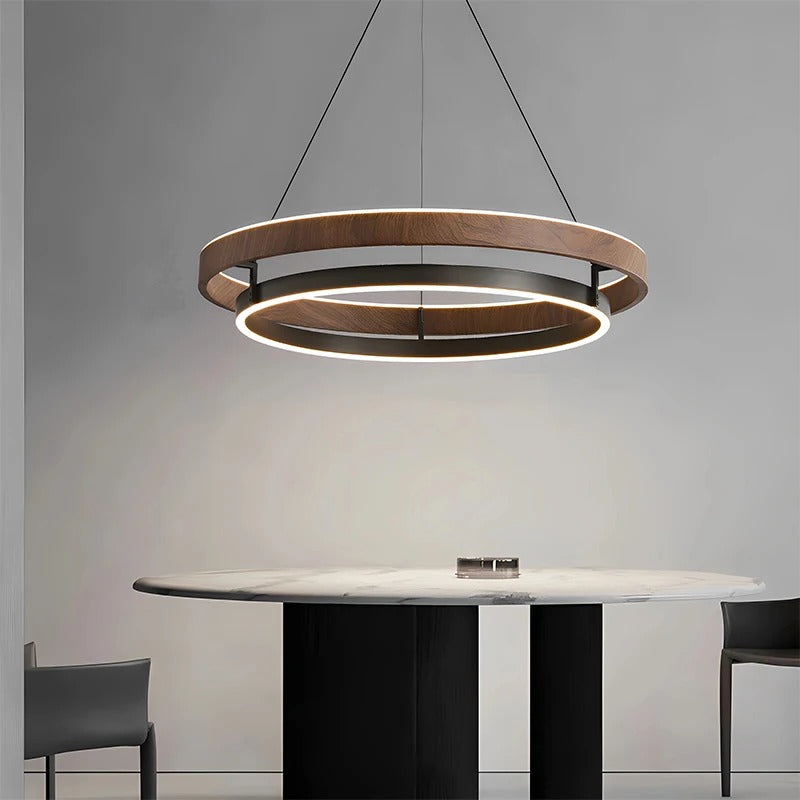 Morvelle™ | Moderner Kronleuchter mit Holzmaserung
