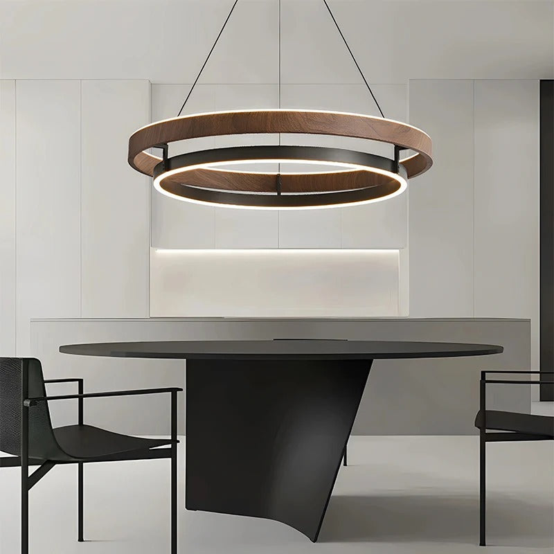 Morvelle™ | Moderner Kronleuchter mit Holzmaserung