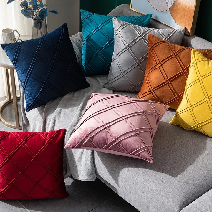 Firenze™ | Kissenbezüge aus Samt mit Knitteroptik