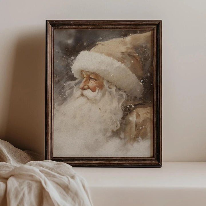 Klaus™ | Antike Weihnachtsmann-Leinwandkunst