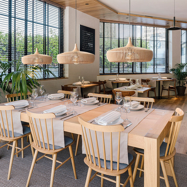 Velora ™ | Rustikale Holz-Pendelleuchte