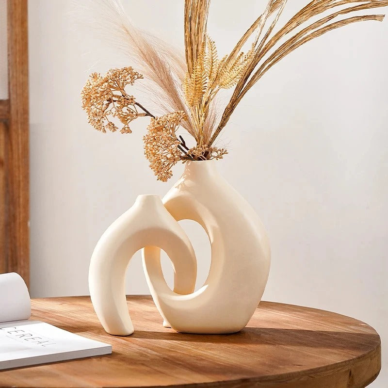 Moro™ | Bohemian Geometric Keramikvasen-Set