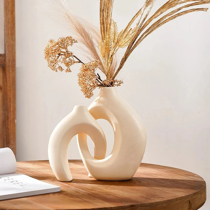 Moro™ | Bohemian Geometric Keramikvasen-Set