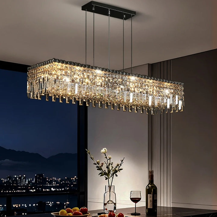 Cuba™ | Langer Kristall-Luxus-Kronleuchter