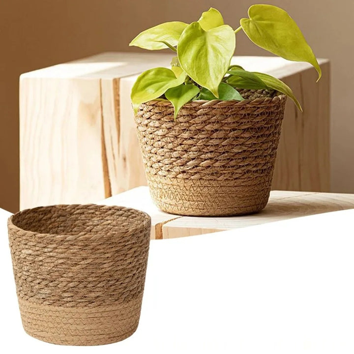 Juna™ | Naturgewebter Seegras-Pflanzkorb