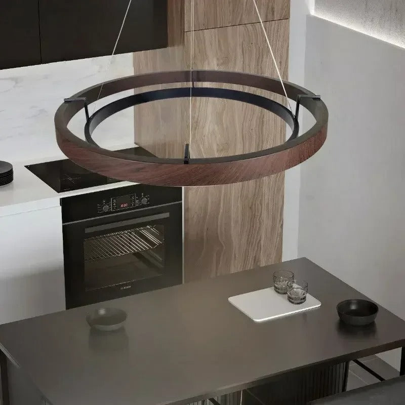 Morvelle™ | Moderner Kronleuchter mit Holzmaserung