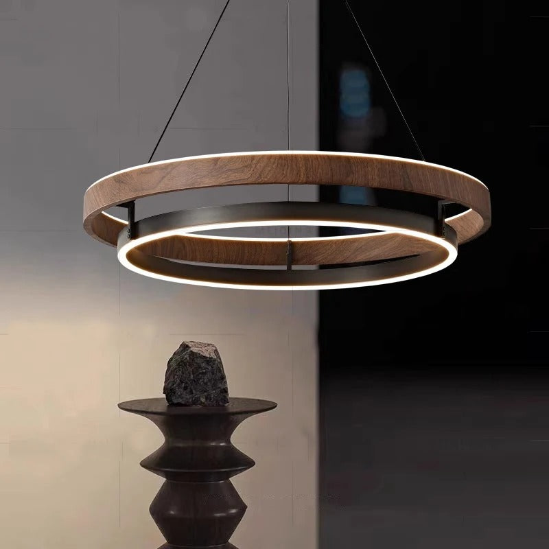 Morvelle™ | Moderner Kronleuchter mit Holzmaserung