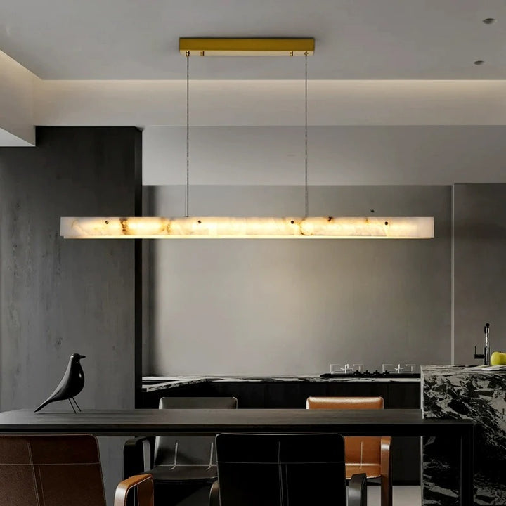 Yilan™ | Moderne lineare Marmor-Hängeleuchte