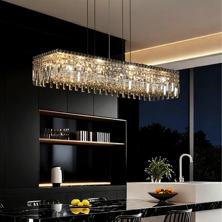 Cuba™ | Langer Kristall-Luxus-Kronleuchter