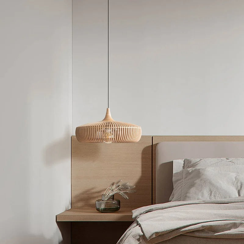 Velora ™ | Rustikale Holz-Pendelleuchte