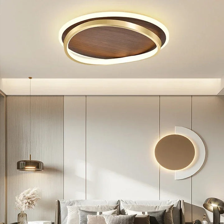 Kaia™ | Walnuss LED-Deckenleuchte
