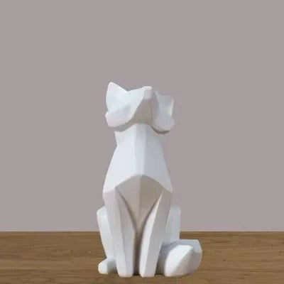 Amara™ | Geometrische Fuchs-Familien-Skulptur