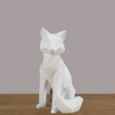 Amara™ | Geometrische Fuchs-Familien-Skulptur