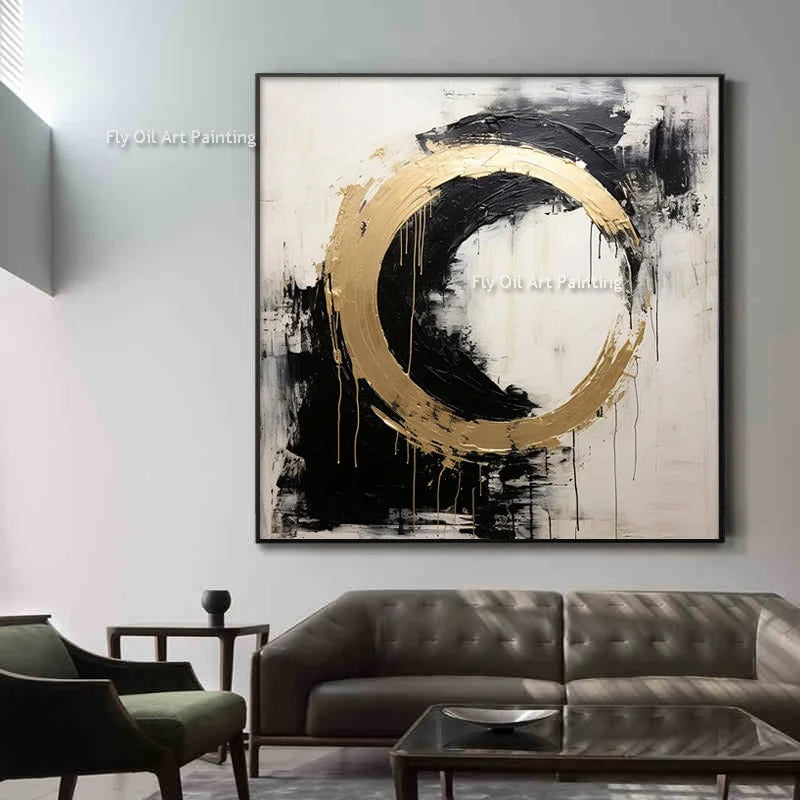 Onno™ | Moderne abstrakte Goldgeometrie-Kunst