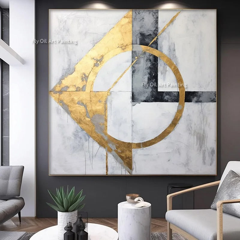 Onno™ | Moderne abstrakte Goldgeometrie-Kunst