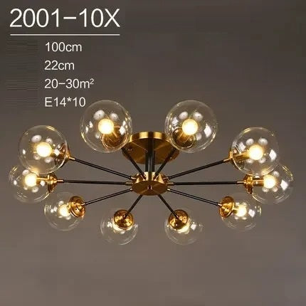 Runa™ | Moderner Glaskugel-Kronleuchter