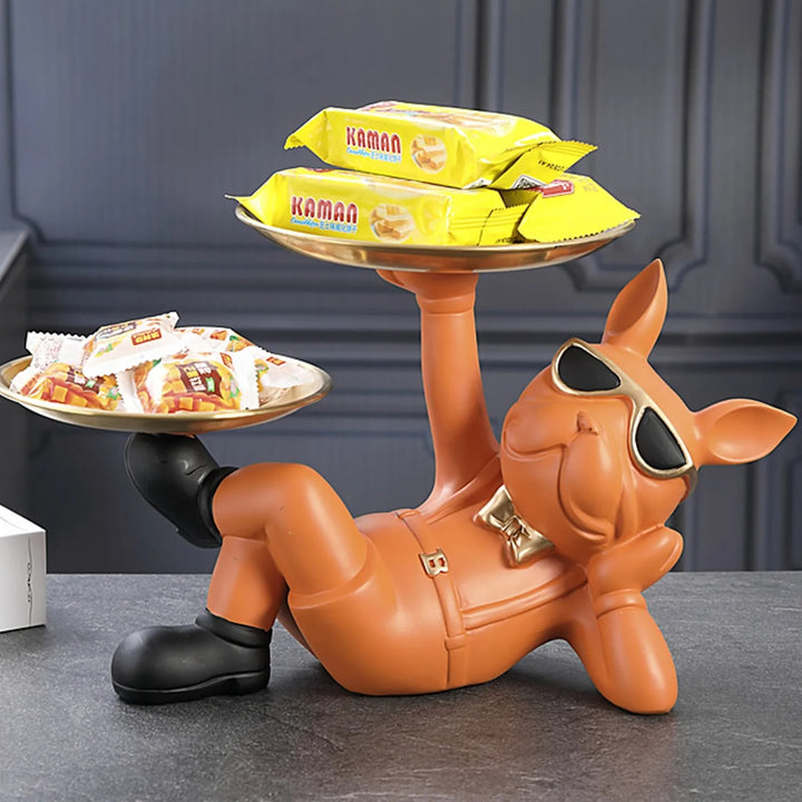 Milo™ | Französische Bulldogge Butler-Statue