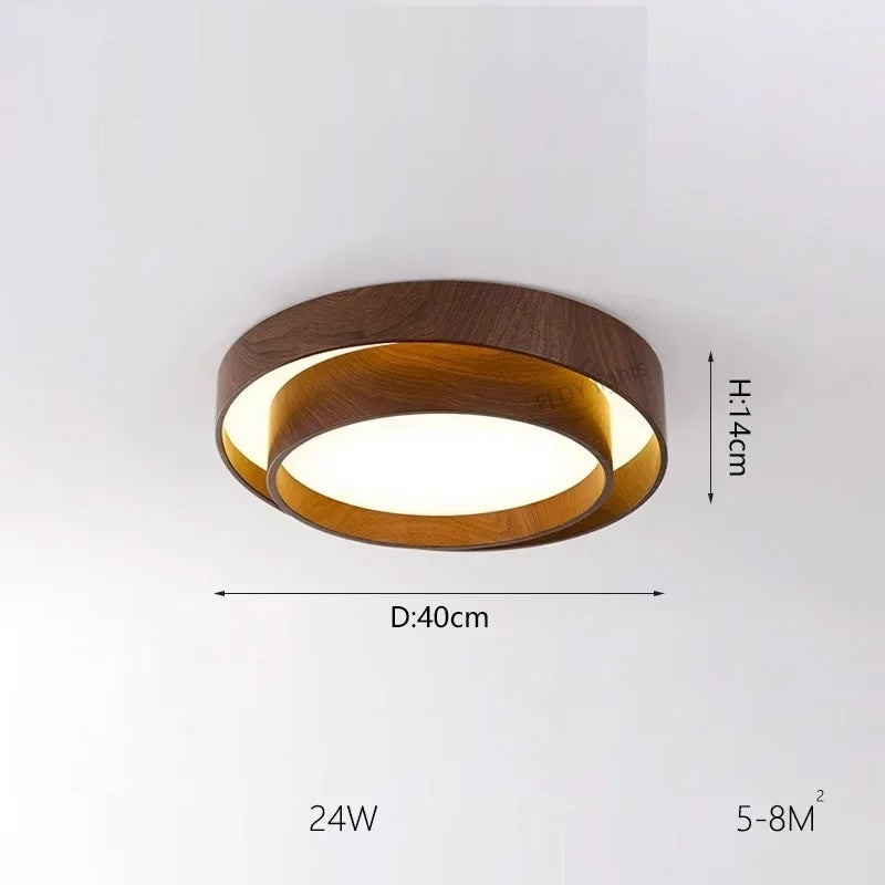 Clemens™ | Walnuss-Deckenleuchte