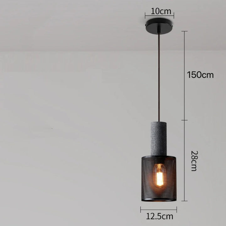 Soluvia™ | Industrielles Zement-Pendelleuchten-Set