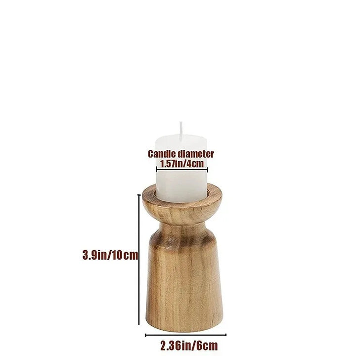 Frida™ | Rustikales Kerzenhalter-Set aus Holz