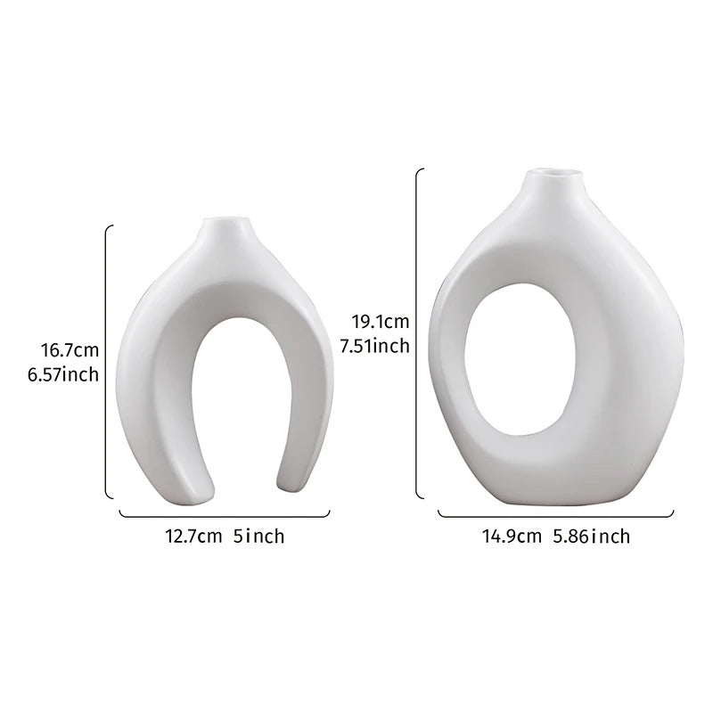 Moro™ | Bohemian Geometric Keramikvasen-Set