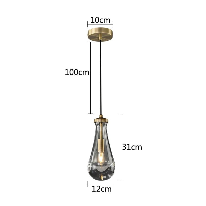Vara™ | Regentropfen Glas Pendelleuchte