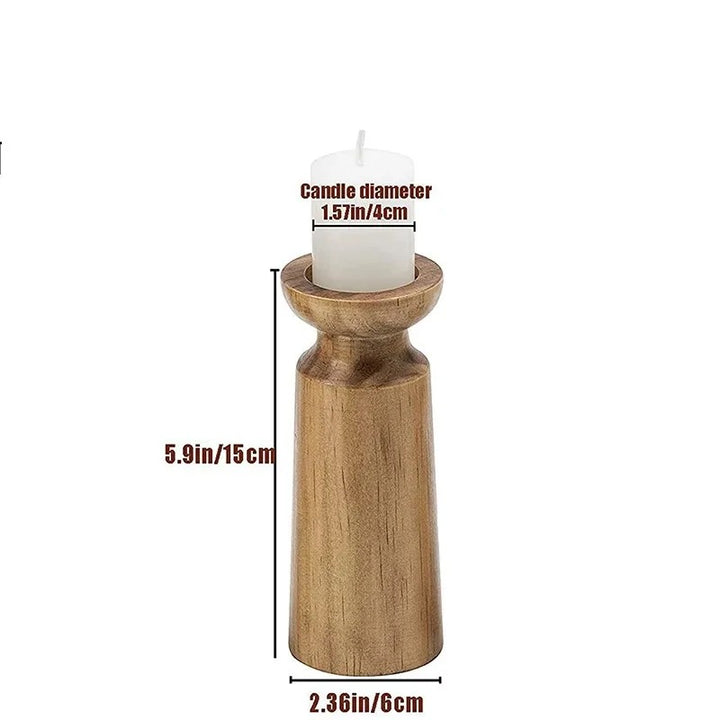 Frida™ | Rustikales Kerzenhalter-Set aus Holz