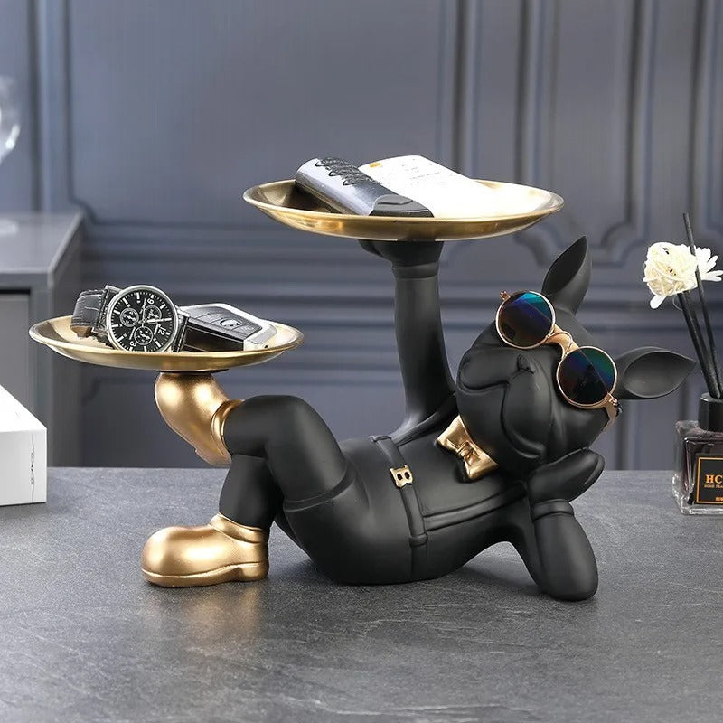 Milo™ | Französische Bulldogge Butler-Statue