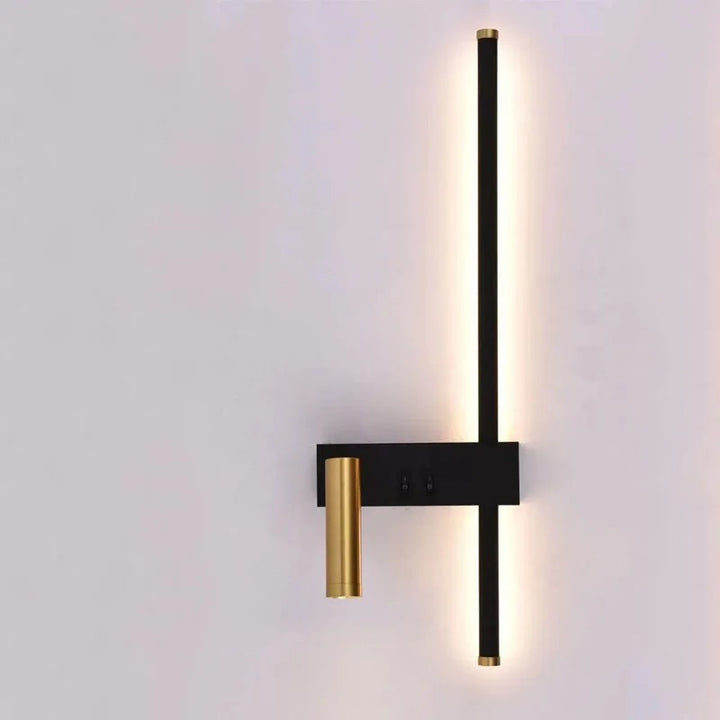 Taro™ | Schwarz-Goldene Wandleuchte